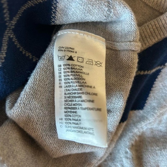 H&M Argyle Cardigan Button-Down Size 1 1/2 to 2 - - Picture 6 of 7